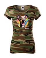 Dámské tričko s potiskem plemene Italský chrtík s volitelným jménem