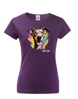 Dámské tričko s potiskem plemene Italský chrtík s volitelným jménem