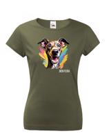 Dámské tričko s potiskem plemene Italský chrtík s volitelným jménem