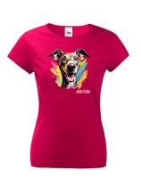 Dámské tričko s potiskem plemene Italský chrtík s volitelným jménem