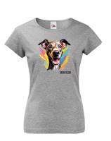 Dámské tričko s potiskem plemene Italský chrtík s volitelným jménem