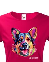 Dámské tričko s potiskem plemene Německý ovčák s volitelným jménem