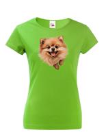 Dámské tričko s potiskem Pomerianský špic -  tričko pro milovníky psů