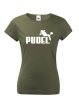 Dámské tričko s potiskem Pudel - tričko pro pejskařky