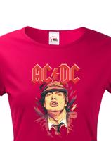Dámské tričko s potiskem rockové kapely AC/DC - parádní tričko s kvalitním potiskem