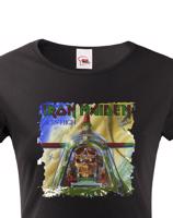 Dámské tričko s potiskem rockové kapely Iron Maiden - parádní tričko s kvalitním potiskem