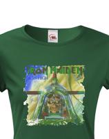 Dámské tričko s potiskem rockové kapely Iron Maiden - parádní tričko s kvalitním potiskem