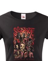 Dámské tričko s potiskem rockové kapely Slipknot - parádní tričko s kvalitním potiskem