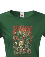 Dámské tričko s potiskem rockové kapely Slipknot - parádní tričko s kvalitním potiskem