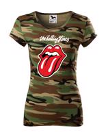 Dámské tričko s potiskem rockové kapely The Rolling Stones - parádní tričko s kvalitním potiskem