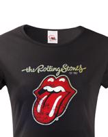 Dámské tričko s potiskem rockové kapely The Rolling Stones - parádní tričko s kvalitním potiskem