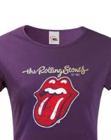 Dámské tričko s potiskem rockové kapely The Rolling Stones - parádní tričko s kvalitním potiskem