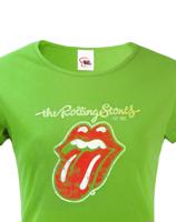 Dámské tričko s potiskem rockové kapely The Rolling Stones - parádní tričko s kvalitním potiskem