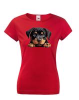 Dámské tričko s potiskem Rotvajler -  tričko pro milovníky psů