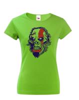 Dámské tričko s potiskem rozzuřené gorile - originální a stylové tričko