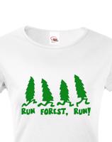 Dámské tričko s potiskem Run Forest, Run - parodie na film Forest Gump