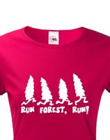 Dámské tričko s potiskem Run Forest, Run - parodie na film Forest Gump