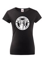 Dámské tričko s potiskem Ruského toy teriéra kulatý motív - skvělý dárek pro milovníky psů