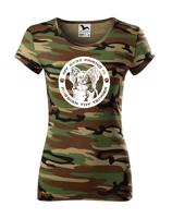 Dámské tričko s potiskem Ruského toy teriéra kulatý motív - skvělý dárek pro milovníky psů