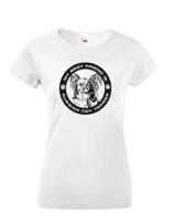 Dámské tričko s potiskem Ruského toy teriéra kulatý motív - skvělý dárek pro milovníky psů