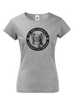 Dámské tričko s potiskem Ruského toy teriéra kulatý motív - skvělý dárek pro milovníky psů