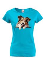 Dámské tričko s potiskem Šeltia -  tričko pro milovníky psů