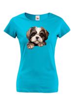 Dámské tričko s potiskem Ši-cu -  tričko pro milovníky psů