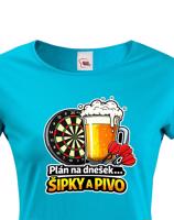 Dámské tričko s potiskem Šipky a Pivo