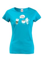 Dámské tričko s potiskem - Sorry I am latte