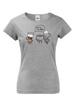 Dámské tričko s potiskem - Sorry I am latte