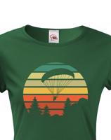 Dámské tričko s potiskem Sunset Paragliding - ideální dárek k narozeninám