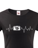Dámské tričko s potiskem Tep - Fotoaparát - tričko s tepem pro fotografky