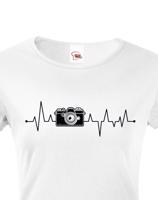 Dámské tričko s potiskem Tep - Fotoaparát - tričko s tepem pro fotografky