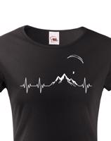 Dámské tričko s potiskem Tep Paragliding - ideální dárek k narozeninám