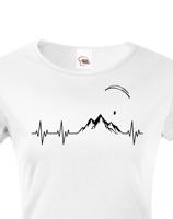 Dámské tričko s potiskem Tep Paragliding - ideální dárek k narozeninám