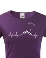 Dámské tričko s potiskem Tep Paragliding - ideální dárek k narozeninám