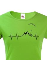 Dámské tričko s potiskem Tep Paragliding - ideální dárek k narozeninám