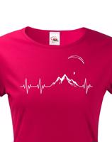 Dámské tričko s potiskem Tep Paragliding - ideální dárek k narozeninám