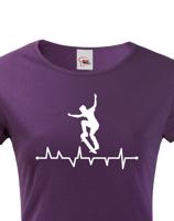 Dámské tričko s potiskem Tep - skateboard - skate tričko s tepem postavy