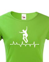 Dámské tričko s potiskem Tep - skateboard - skate tričko s tepem postavy