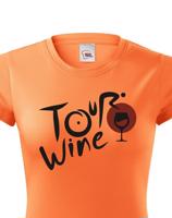 Dámské tričko s potiskem Tour wine - tričko pro milovnice vína