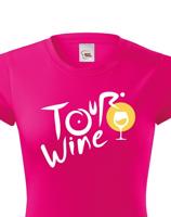 Dámské tričko s potiskem Tour wine - tričko pro milovnice vína