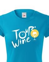 Dámské tričko s potiskem Tour wine - tričko pro milovnice vína