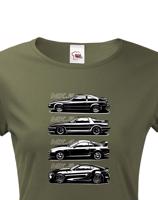 Dámské tričko s potiskem Toyota Supra History -  tričko pro milovníky aut