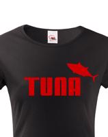 Dámské tričko s potiskem Tuna - parodie značky Puma