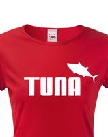 Dámské tričko s potiskem Tuna - parodie značky Puma