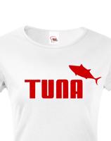 Dámské tričko s potiskem Tuna - parodie značky Puma
