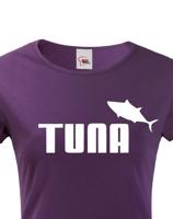 Dámské tričko s potiskem Tuna - parodie značky Puma