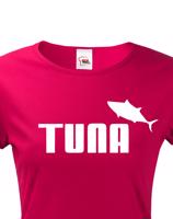 Dámské tričko s potiskem Tuna - parodie značky Puma
