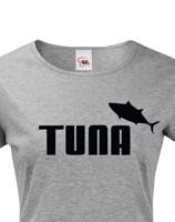 Dámské tričko s potiskem Tuna - parodie značky Puma